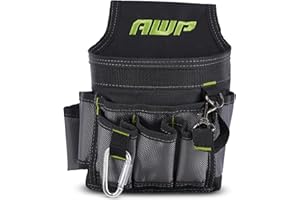 AWP Ballistic Nylon Electrician Tool Pouch | AWP Mini Electrician Tool Pouch | Black & Gray