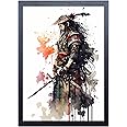 Beauitiful vivid fine art print of a Japanese Samurai Warrior painting (picture 7) Print size 29.7cm x 21cm