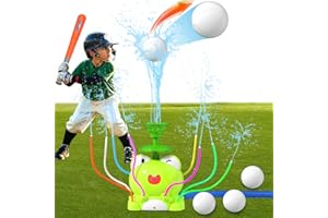 BURMONG Giochi Acqua Bambini, 2 in 1 Giocattolo da Baseball & Irrigatore, Divertente Gioco d'Acqua Estate per Cortile Prato Giardino per Bambini 3-12 Anni (Rana)