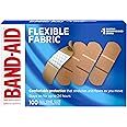 Johnson & Johnson band-aid flexible fabric bonding for wound care and first aid in one size, 100 pieces