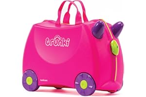 Trunki Children’s Ride-On Suitcase and Kid's Hand Luggage | Ideal 3 Year Old Girl Gift : Trixie (Pink)