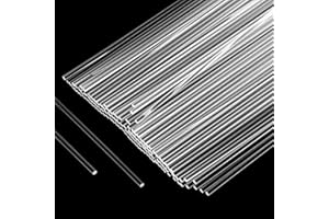 XINJODUZ 120 PCS Flat Clear Cupcake Topper Sticks, 8 Inch 2 mm Diameter Clear Acrylic Rod, Round Strip Cake Dowels Rods DIY Crafts Party Decorations Supplies for Chocolate Wedding Halloween Christmas