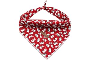 Elegant little tail Hundebandana, Weihnachts-Hundeschal Urlaub Lätzchen Schal Waschbar Quadratisch Hund Schal Einstellbar Hund Kerchief für kleine mittlere große Hunde