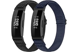 SHIJZWD Adjustable Elastic Watch Strap Compatible with Fitbit Inspire 3/Inspire 2/Inspire/Inspire HR/Fitbit Ace 3/Ace 2, Soft Breathable Nylon Sport Band Stretchy Replacement Wristband for Women Men