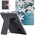 BOZHUORUI Case for 7.8" Onyx Boox Tab Mini C e-Reader - Premium PU Leather Foldable Stand Cover with Hand Strap & Auto Sleep/Wake, Magnolia