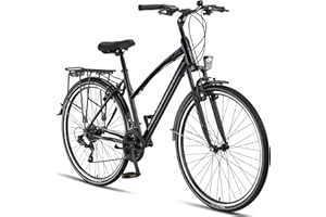Licorne Bike Bicicleta de trekking premium de 28 pulgadas – Bicicleta para hombre, niño, niña y mujer – 21 velocidades – Bicicleta de ciudad – Bicicleta de hombre – L-V-ATB