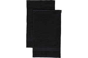 ‎REDBEST REDBEST Gästetuch 2er-Pack Chicago schwarz Größe 30x50 cm - saugstark, strapazierfähig, ideal für Reisen, Sport (weitere Farben)