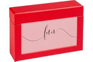 walther design Scatola portaoggetti per 100 foto, 10 x 15 cm, rosso, FB-116-R, Fotobox Fun