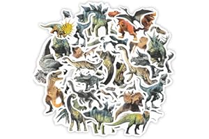 ANBEEISS 50 Pezzi Adesivi Dinosauro Animale, Adesivi Decorativi Scrapbooking Diario Stickers, Autoadesivi Stickers Decalcomanie Trasparenti per Fai da Te, Album Regalo, Cellulare, Parete, Mobili - Dinosauro