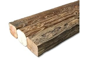 LIVE DISTANCE SHOPPING MyTimber® Altholzbalken | Echtholz Zierbalken aus Fichte | 12 x 12 cm 100cm - 200cm lang (200cm)