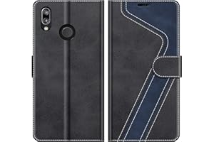 MOBESV Funda para Huawei P20 Lite, Funda Libro Magnético Carcasa para Huawei P20 Lite Funda con Tapa, Negro