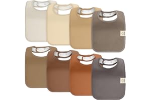 KEABABIES Lot De 8 Bavoirs Bio Pour Bébé Garçon Et Fille - En Coton Pour Tout-petits Et Nourrissons