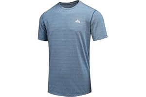 GITVIENAR Męska koszulka funkcjonalna, z krótkim rękawem, oddychająca koszulka sportowa, z krótkim rękawem, do biegania