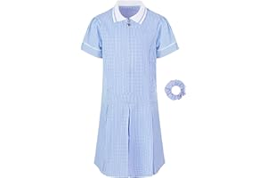 LISTERS SCHOOLWEAR Girl's School Uniform Pleated Gingham Summer Dress + Hair Bobble Age 3 4 5 6 7 8 9 10 11 12 13 14 15 16 17 18 Years