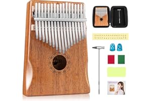 Shaevle Kalimba Daumenklavier, 17 Tasten Musikinstrument Inkl. Fingerklavier Tragetasche Stimmhammer Songbook, Thumb Piano Instrument Geschenk für Kinder, Erwachsene, Anfänger