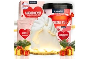 Amari® Handabdruck Set für Paare und Familie (Love) – Gipsabdruck Set Hände – Gips Hand Paar Gipshandabruck Geschenk, Hochzeitsgeschenk, Jahrestag Partner Geschenke, Paar Geschenke