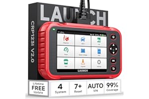 ‎LAUNCH Launch CRP123I V2.0 OBD2 Diagnosegerät Auto, 4 Systeme Auslesegerät Auto, Launch Diagnosegerät mit Öl/EPB/DPF/SAS/BAS/BMS/Drosselklappe Reset, Auto VIN, Batterie-Test, Lebenslanges Update Scan Tool