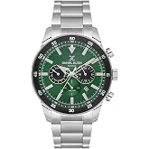 Daniel Klein Erkek Analog Saat | G&uuml;m&uuml;ş Kasa | Koyu Yeşil Kadran | G&uuml;m&uuml;ş Paslanmaz &Ccedil;elik Kayış | 44 mm | Suya Dayanıklı 5 ATM 
