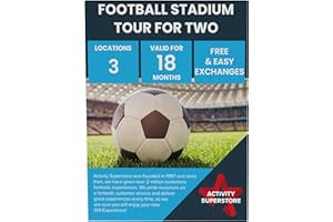Activity Superstore Football Stadium Tour for Two Gift Experience Voucher, Available at 3 UK Stadiums, Football Club, Experience Days, London Gifts