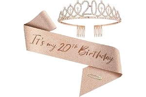 Uppgradera födelsedagskrona och skärp för kvinnor – roséguld strass tiara set och skärp för dekorationer