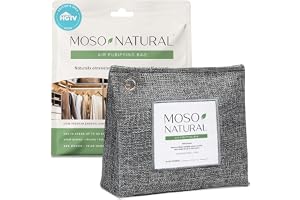 MOSO NATURAL: Den ursprungliga luftreningsväskan. 300 g stående design. för garderober, badrum, husdjursområden. en doftfri, kemikaliefri lukteliminator (kol)