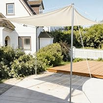 HAIKUS Sonnensegel 4x4 m Weiß Quadratisch, Premium HDPE UV Schutz Sonnenschutz Atmungsaktiv Wetterbeständig für Garten Balkon und Terrasse, inkl Befestigungsseile, Quadrat 4x4m Weiss
