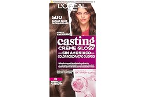L'Oreal Paris Casting Créme Gloss Coloración Sin Amoniaco, Tono: 500 Castaño Claro, El embalaje puede variar