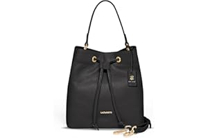 Lazarotti Bologna Damen Henkeltasche aus Echt-Leder | Handtasche mit abnehm- & längenverstellbaren Trageriemen | Bucket Bag 25 cm