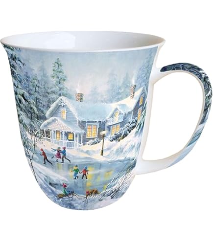 Ambiente Tasse à Café Et Thé 0,4 L Porcelaine Fine Bone China