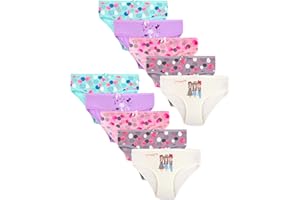 LOREZA ® 10er Pack Mädchen Slips Unterwäsche aus Baumwolle 92-170