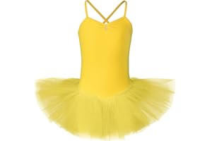 tanzmuster Ballettkleid Mädchen Tutu - Kim - (92-170) weicher Baumwollstoff - Glitzersteine - Ballett Trikot für Kinder mit Tüllrock