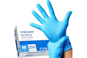 R MOVE 200 guantes de Nitrilo M sin polvo, sin látex, hipoalergénicos, certificados CE conforme a la norma EN455 guantes de alimentos guantes médicos desechables (tamaño M)