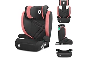 LIONELO HUGO I-SIZE Fotelik Samochodowy Dziecięcy, Grupa 2 3, od 100-150 cm Montaż ISOFIX Regulowany Zagłówek Memory Foam Ochrona Boczna Wygodne Podłokietniki Wypinane Oparcie