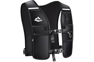 ISEYOU Chaleco Running Ligero, Mochila Hidratacion Trail Running con Múltiples Bolsillos, Reflectante - Ideal para Senderismo, Maratón, Escalada, Ciclismo - para Hombres y Mujeres