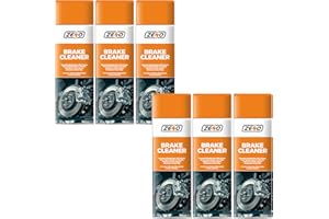 ZENO Brake Cleaner 500ml 6 Bottles | Brake & Clutch Cleaning Spray | Anti-Corrosion & Anti-Rust Protection Aerosol Spray | Cleans Cars, Vans, Motor Bikes, Go Karts
