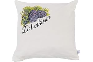 MYZIRBE Zirbenkissen Zirbe mit Inlett 40x40 cm befüllt mit Zirbenspänen aus Zirbenholz