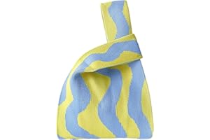 Anopo Donna Polso Nodo Borsa Tote Piccolo Uncinetto Polsino Borsa a Mano Estetico Carino Maglia Borsetta