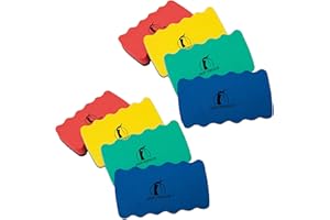 NAVY PENGUIN Brosse Effaceur Magnétique - Ensemble de 8 - Gomme au Tableau Blanc avec un Fort Aimant - Nettoyant Éponge pour les Stylos à Effacer à Sec et les Marqueurs - 10 x 6 x 2 cm