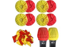 CRLLDPM 100 Pz Copri microfono usa e getta,coprimicrofono monouso,in tessuto non tessuto,Igienico monouso in tessuto non tessuto,per la maggior parte dei microfoni portatili per registrazioni, karaoke