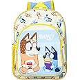 NMB FASHIN FASHION AS UNIQUE AS YOU ARE Bluey Kids Childrens Deluxe Backpack School Rucksack Travel Bag Boys Girls with side mesh pocket and front zipped pocket