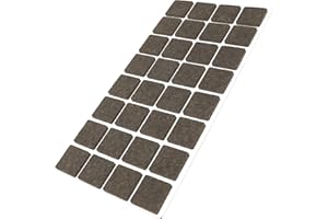Adsamm® / 32 x feltrini autoadesivi/Marrone / 25x25 mm/Quadrato/piedini per mobili in feltro da 3.5 mm di spessore/pad protettivi per arredi