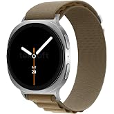 Teknoft Samsung Galaxy Watch 9/8 (40mm/44mm) ve Watch 8 Classic (46mm) ile Uyumlu Metal Bağlantılı, Hafif ve Yumuşak Kumaş Al