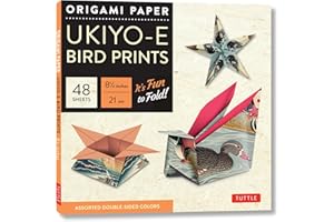 Origami Paper 8 1/4" (21 cm) Ukiyo-e Bird Print 48 Sheets: Tuttle Origami Paper: High-Quality Double-Sided Origami Sheets Printed with 8 Different ... for 6 Projects Included (Tuttle Specials)
