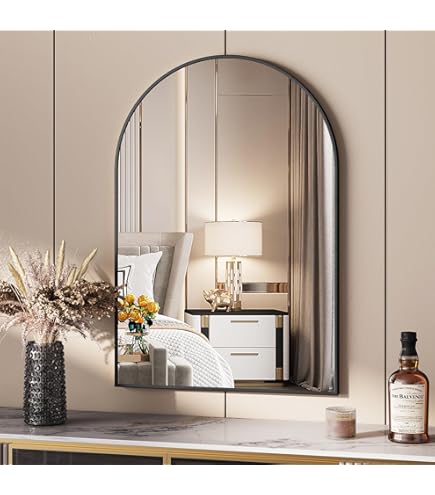Miroir arche 60x90 cm en bois de pin kim Couleur beige Atmosphera | La Redoute