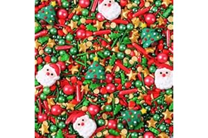 Lets Joy Decoración para Tartas de Navidad, 100g Navidad Cake Toppers, Decoracion Cumpleaños, Colores Decor Temática Fiesta, Decoración para Tartas Cupcakes, Tartaletas