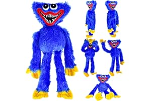 GEWDW Poppy Playtime Huggy Wuggy Bambole di Peluche,40 cm,Gioco Periferico Cartoon Toys（blu）