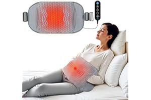 ‎COMFIER COMFIER Wärmegürtel Vibrationsmassage für Rücken,3 Massagemodi und 3 Heizstufen，Heizgürtel zur Behandlung von Rückenschmerzen，Geeignet für 86-156cm Taille