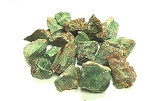 'Zentron Crystal Collection: Rough Natural Chrysoprase Stones, Includes Velvet Bag - Large 1'' Pieces'