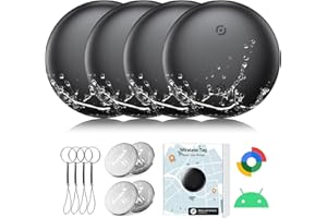 KKSTOTO Airtag Android, Localizzatore GPS Android, Air Tag Funziona con Google Dov'è App Bluetooth Tracker Compatibile con Trova dispositivo (Solo Android) Localizzatore Chiavi per Chiavi/Bagagli