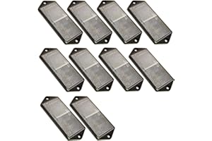 AB TOOLS Clear Large Rectangle Front White Reflector Pack of 10 Trailer Fence Post TR070
